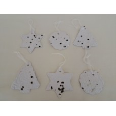 Set van 6 kerstboomhangers