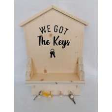 Huisje met sleutelrek